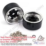 Yeah Racing #WL-0169SV - Yeah Racing 1.9 Aluminum CNC 6 Spoke w/ Graphite Beadlock Rim 2pcs Silver