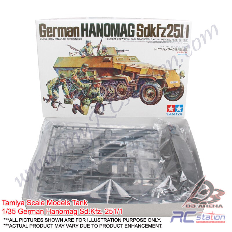 Tamiya 35020 1/35 German Hanomag SDKFZ 251/1 Plastic Model Kit