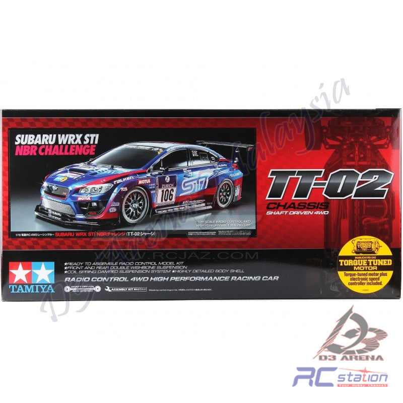 Tamiya TT02 #58645 - 1/10 Subaru WRX STI 24h Nurburgring (TT-02