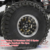 Yeah Racing #WL-0169SV - Yeah Racing 1.9 Aluminum CNC 6 Spoke w/ Graphite Beadlock Rim 2pcs Silver
