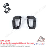 3RACING SAK-U320 GRAPHITE COMPOSITE C HUB (4 DEGREE) FOR 3RACING SAKURA CHASSIS