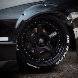 DS Racing #DE-006 - Drift Element Wheel Rim - Adjustable Offset (2pcs) / Triple Black with Silver Rivets