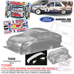 Team C Racing Clear Body Shell TC028 1/10 FORD SIERRA SAPPHIRE RS (Width 190mm, WheelBase 258mm)