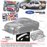 Team C Racing Clear Body Shell TC028 1/10 FORD SIERRA SAPPHIRE RS (Width 190mm, WheelBase 258mm)