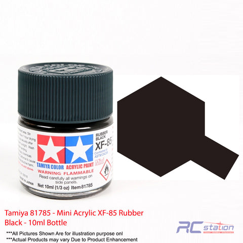Tamiya Acrylic Mini XF-85 Rubber black - 10ml Bottle #81785
