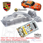 TeamC Racing M-Chassis Clear Body Shell TM211 1/10 Mini Porsche 911 (Width 165mm, WheelBase 210mm)