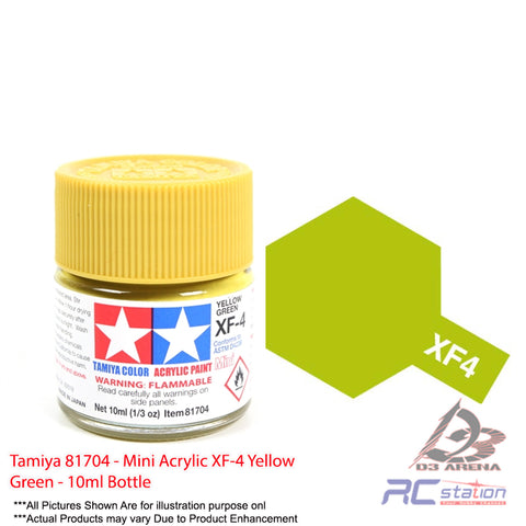 Tamiya Acrylic Mini XF-4 Yellow green - 10ml Bottle #81704