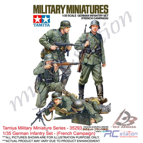 Tamiya Scale Models #35293 -1/35 German Infantry Set - (French Campaign) | Military Collection Series