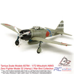 Tamiya Scale Models #60784 - 1/72 Mitsubishi A6M3 Zero Fighter Model 32 (Hamp) | War Bird Collection