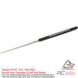 Tamiya #74107 - H.C. File PRO - Round 3mm Diameter | Craft Tool Series