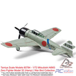 Tamiya Scale Models #60784 - 1/72 Mitsubishi A6M3 Zero Fighter Model 32 (Hamp) | War Bird Collection