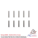 Tamiya #50594 - Shaft 2x10mm (10pcs)