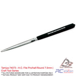 Tamiya #74073 - H.C. File Pro/half-Round 7.5mm | Craft Tool Series