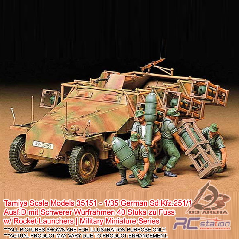 Tamiya #35151 - 1/35 German Sd.Kfz.251/1 Ausf.D mit Schwerer Wurfrahme ...