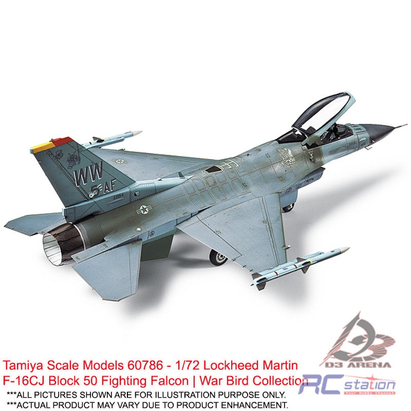 Tamiya Scale Models #60786 - 1/72 Lockheed Martin F-16CJ Block 50 Figh ...