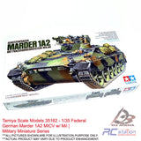 Tamiya Scale Models #35162 - 1/35 Federal German Marder 1A2 MICV w/ Mil | Military Miniature Series