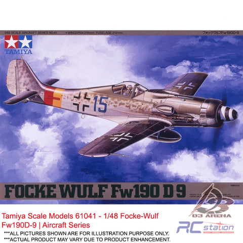 Tamiya Scale Models #61041 - 1/48 Focke-Wulf Fw190D-9 | Aircraft Series