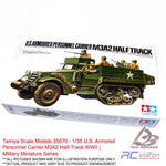 Tamiya Scale Models #35070 - 1/35 U.S. Armored Personnel Carrier M3A2 Half-Track WWII | Military Miniature Series