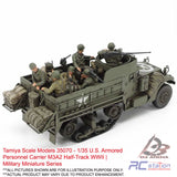 Tamiya Scale Models #35070 - 1/35 U.S. Armored Personnel Carrier M3A2 Half-Track WWII | Military Miniature Series