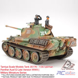 Tamiya Scale Models Tank #35176 - 1/35 German Panther Ausf.G Late Version WWII | Military Miniature Series