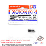 Tamiya #22086 - 4x18mm Titanium Turnbuckle Shafts (2pcs) | Hop-Up Options