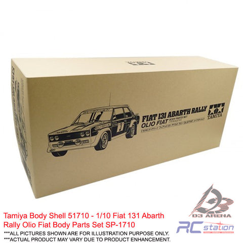 Tamiya Body Shell #51710 - 1/10 Fiat 131 Abarth Rally Olio Fiat Body Parts Set SP-1710