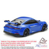 TAMIYA TT02  #47496A 1/10 PORSCHE 911 GT3 992 BLUE PAINTED BODY 4WD SHAFT DRIVE ONROAD EP CAR KIT W/ MOTOR