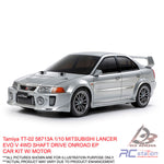 Tamiya TT-02 #58713 1/10 Mitsubishi Lancer Evolution V 4WD Shaft Drive OnRoad EP Car Kit W/ Motor