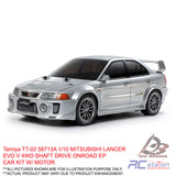 Tamiya TT-02 #58713 1/10 Mitsubishi Lancer Evolution V 4WD Shaft Drive OnRoad EP Car Kit W/ Motor