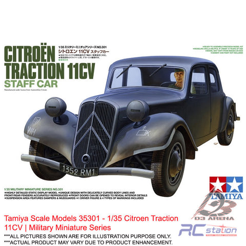 Tamiya Scale Models #35301 - 1/35 Citroen Traction 11CV | Military Miniature Series