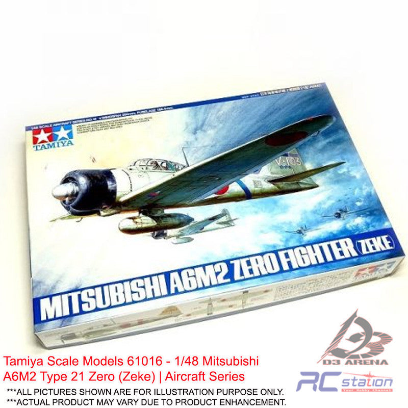 Tamiya Scale Models #61016 - 1/48 Mitsubishi A6M2 Type 21 Zero (Zeke ...