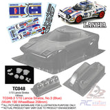 Team C Clear Body Shell TC048 1/10 Lancia Stratos (Width 190mm, WheelBase 258mm)