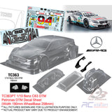 Team C Clear Body Shell TC363 1/10 Benz C63 DTM (Width 190mm, WheelBase 258mm)