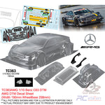 Team C Clear Body Shell TC363 1/10 Benz C63 DTM (Width 190mm, WheelBase 258mm)