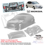 Team C Clear Body Shell TM209 1/10 Mini Honda EK9 (Width 165mm, WheelBase 225mm)