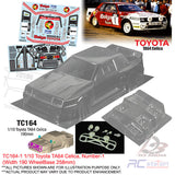 eam C Clear Body Shell TC164 1/10 Toyota TA64 Celica (Width 190mm, WheelBase 258mm)