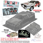 eam C Clear Body Shell TC164 1/10 Toyota TA64 Celica (Width 190mm, WheelBase 258mm)