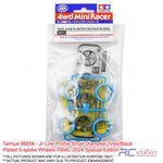 Tamiya #95654 - Jr Low Profile Small Diameter Tires/Black Plated 5-spoke Wheels TMAC 2024 Special Edition