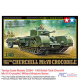 Tamiya Scale Models #32594 - 1/48 British Tank Churchill Mk.VII Crocodile | Military Miniature Series