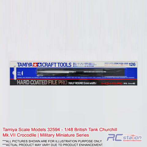 Tamiya Tools 74126 - Hard Coated File Pro (Half-Round 5mm Width)