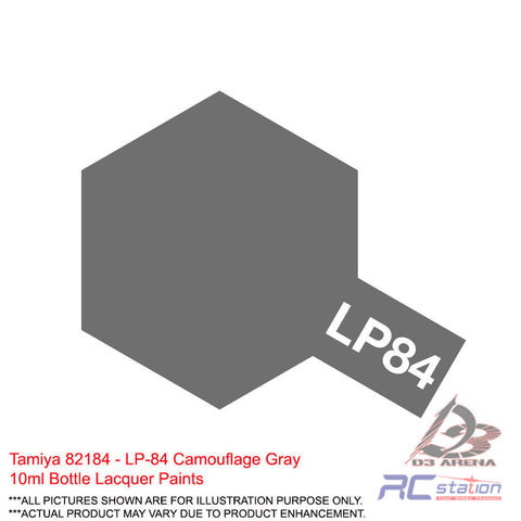 Tamiya #82184 - LP-84 Camouflage Gray 10ml Bottle Lacquer Paints