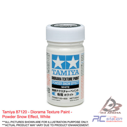 Tamiya Paint #87120 - Diorama Texture Paint - Powder Snow Effect, White, 100ml | Scenery