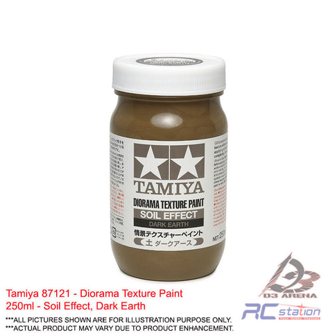 Tamiya Paint #87121 - Diorama Texture Paint - Soil Effect, Dark Earth, 250ml | Scenery