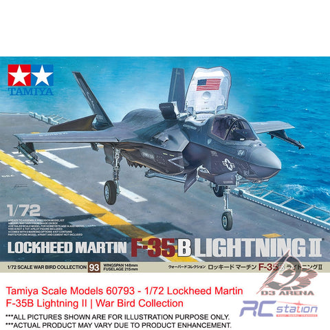 Tamiya Scale Models #60793 - 1/72 Lockheed Martin F-35B Lightning II | War Bird Collection