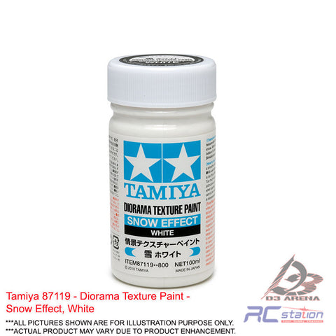 Tamiya Paint #87119 - Diorama Texture Paint - Snow Effect, White, 100ml | Scenery