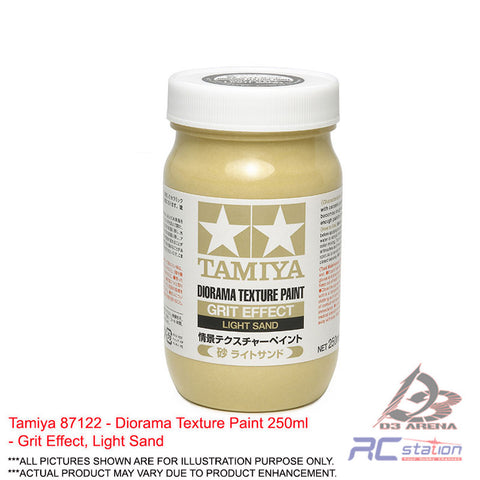 Tamiya Paint #87122 - Diorama Texture Paint - Grit Effect, Light Sand 250ml | Scenery
