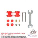 Tamiya #95662 - Jr Low Friction Plastic Double Rollers (Red 13-13mm)