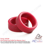 Tamiya 95208 - Low Friction Low Profile Tire (Maroon, 2pcs.)  [95208]-Tamiya - 95208