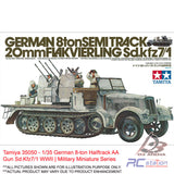 Tamiya #35050 - 1/35 German 8-ton Halftrack AA Gun Sd.Kfz7/1 WWII | Military Miniature Series