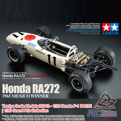 Tamiya Scale Models #20043 - 1/20 Honda F-1 RA272 | 1/20 Grand Prix Collection